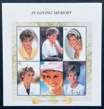 NAURU PRINCESS DIANA IN LOVING MEMORY MEMORIAL STAMPS SHEET 1961-1997 MNH 1998 picture