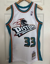 Mitchell & Ness $135 Men’s Small Swingman Grant Hill Detroit Pistons Home Jersey picture