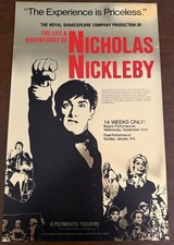 Nicholas Nickleby 1981 Broadway Gold Foil Window Card Roger Rees 14x22 picture