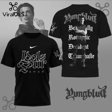 YUNGBLUD Idols Tour 2026 Commemorative Black Fan Music T-Shirt picture