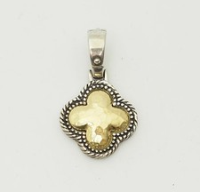 Flli Menegatti Phillip Gavriel 18k gold sterling silver abalone 2 sided pendant picture