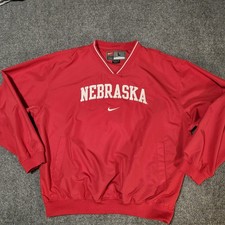 Nebraska Nike Pullover Adult Large NCAA Cornhuskers Windbreaker Jacket picture