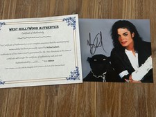 Michael Jackson autographed 8x10 photo, signed, authentic, King of Pop, COA picture