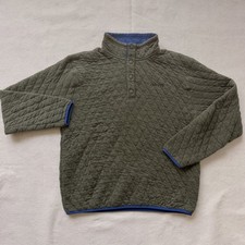 Orvis Quilted Snap Pullover Sweatshirt Size Medium picture