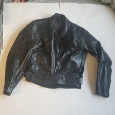 Vintage Vanson Black Leather Jacket Mens 40 Motorcycle Bomber - FITS SMALL SEE picture