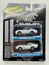 Johnny Lightning Shelby 2-Pack 1966 Cobra 427 & Cobra Daytona White Lightning 🔥 picture