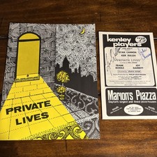 1975 Kenley Players Private Lives Cast Program Signed Autographs by 2 Actors picture