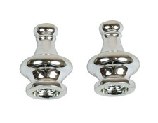 Jandorf 60103 Nickel Finish Decorative Flair Lamp Pyramid Finial 1-1/4 L in. picture