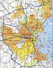 BOSTON MASSACHUSETTS City Road Map Poster Picture Photo Banner Print 8×10 photos picture