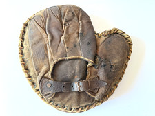 Vintage A.J. Reach Co Catcher's Baseball Mitt Dead Ball Era c1900-1910's picture