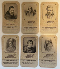 (6) Rare POPE Coupon Cards IGNATIUS, LEO, SIXTUS, PIUS, etc picture