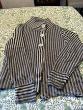 Habitat Clothes To Live In Long Button Cardigan L Tunic Sweater chunky knit picture