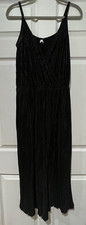 Love, Fire Ribbed Spaghetti Strap Black Jumper Size Small - pit to pit -17.5