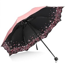 Sakura Umbrella-windproof Anti Rain/sun,cherry Blossom Folding Umbrella (pink) picture