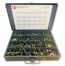 383 Piece Grade 8.8 Metric Flange Bolt & Flange Nut Assortment Kit Yellow Zinc picture