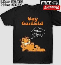 Funny Understand Gay Garfield Meme Retro Cartoon LGBT Graphic T-Shirt picture