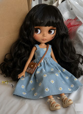 Custom Blythe Factory Doll Black Hair Neo Matte Face BJD 12
