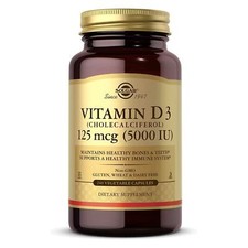 Solgar Vitamin D3 Cholecalciferol 125 mcg 5000 IU 240 Vegetable Capsules picture