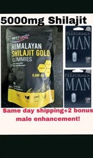 5000mg Shilajit Gummies, Ashwagandha, Fulvic Acid 60 Count+2 Performer Man Pills picture