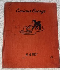 1941 Curious George Original Hardcover Book by H. A. Rey VINTAGE HTF RARE COPY picture