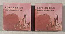 (2) Mally Beauty Matte Finish Foundation Deep Powder 0.28 oz Soft Lightweight picture