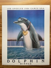 Wyland “Dolphin Winner” 1984 Los Angeles Olympics Poster – Vintage Marine Art picture
