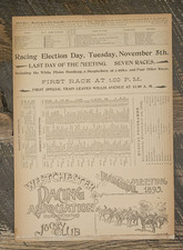 Rare 1895 Belmont Stakes Racing Program at Morris Park, Belmar, Henry of Navarre picture