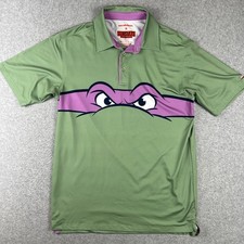 RSVLTS Donatello Ninja Turtle TMNT Polo Shirt Small Mens Green Nickelodeon picture