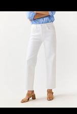 MOTHER The Kick It Jeans 28 White High Rise Straight Leg NWOT 10005-753 picture