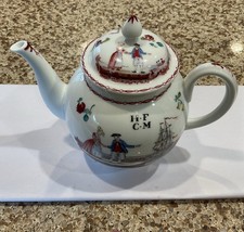 LENOX SMITHSONIAN COLL. LIVERPOOL TEAPOT THE SAILOR’S FAREWELL 1981 HAND PAINTED picture