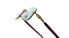 Gucci GG1221S Rimless Rectangle Sunglasses Gold Metal Green Lens Unisex picture