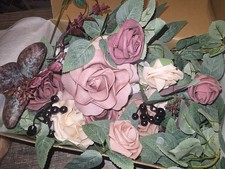 Ling's Moment Dusty Rose & Mauve Welcome Sign Wedding Flowers, Floral Swag picture