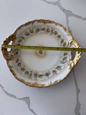 T & V LIMOGES Daisy Chain 2 Handled Venice Cake Plate 11