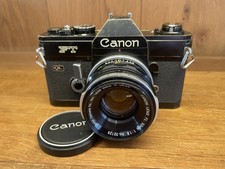 *Rare Black : Exc+5* Canon FT QL Film Camera FL 50mm F/1.8 Lens From Japan picture