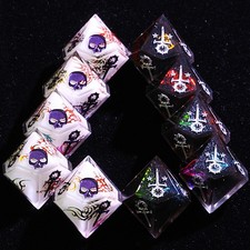15 Polyhedral Resin Sabbat VtM Dice Set WoD Chameleon Gambit picture