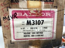 BALDOR M3107 INDUSTRIAL MOTOR, 0.5HP 3450RPM 3PH, (M1VR) picture