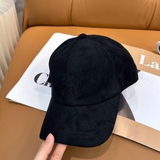Brunello Cucinelli New Black Suede Baseball Cap, One Size Adjustable, Unisex picture