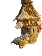 Hallmark Marjolein Bastin Birdhouse Natures Blue Birds hanging Ornament. HTF VTG picture
