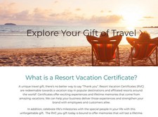 Travel And Leisure Resort Vacation Certificate picture