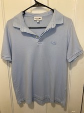 Lacoste Men's Regular Fit Light Blue Classic Polo Shirt Short Sleeve Size Medium picture