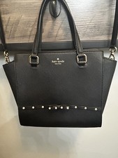 Kate Spade Laurel Way Jeweled Small Hadlee Black Satchel & Crossbody picture