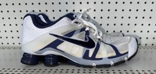 RARE 2012 Nike Shox Roadster Mens Athletic Running Shoes Size 10.5 White Blue picture