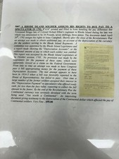 1792 Rhode Island Revolutionary War Soldier Pay Assignment Document picture