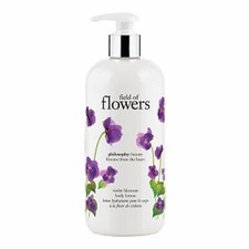 NEW + PUMP PHILOSOPHY FIELD OF FLOWERS PERFUMED BODY LOTION 16 OZ VIOLET BLOSSOM picture