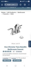 🆕 MOEN 66410 Eva 2-Handle Bathroom Faucet w/ Drain - Chrome W/ Supply Lines picture