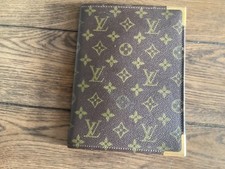 Authentic Vintage Louis Vuitton Monogram Notebook Cover Brass Corner Writing Pad picture