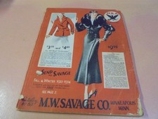 Vintage Fall & Winter 1933-1934 M. W. Savage Co. Catalog picture