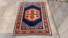4'10'' X 6'7'' Vintage Carpet Natural Village Rug Handmade Rug.SKU:IM1766 picture