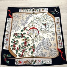 Hermes Kare90 S of the Gone Silk Scarf Black m1_0715 picture