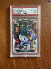 Bowman 1st Lazaro Montes Atomic IP signed PSA picture